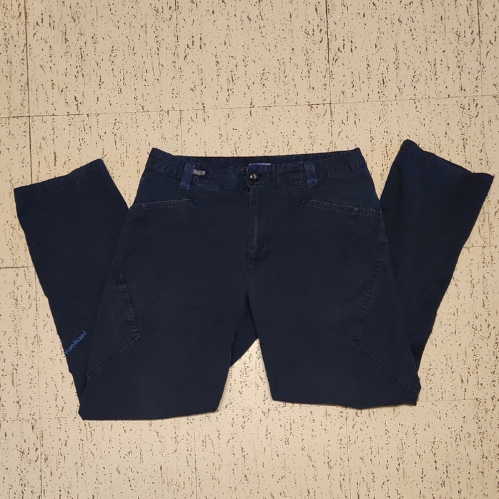 Patagonia Navy Blue Embroidered Spellout Big Pocket Tapered Cargo Pants